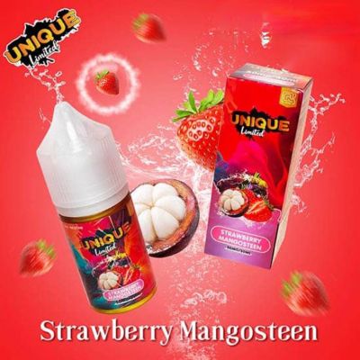 Unique Limited Strawberry Mangosteen – Dâu Măng Cụt – Salt nic 30ml