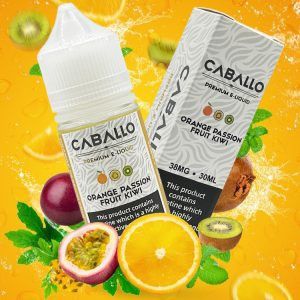 Juice Saltnic Caballo Orange Passion Fruit Kiwi – Tinh dầu Cam Chanh dây Kiwi 