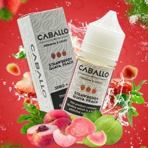 Juice Saltnic Caballo Strawberry Guava Peach – Tinh dầu Dâu Ổi Đào 